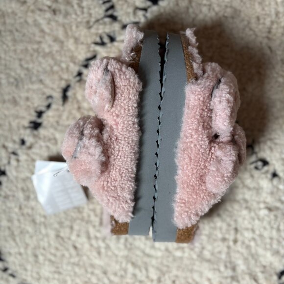 Papillio by Birkenstock Arizona soft pink shearling sandals slippers women's 37 - Picture 3 of 5